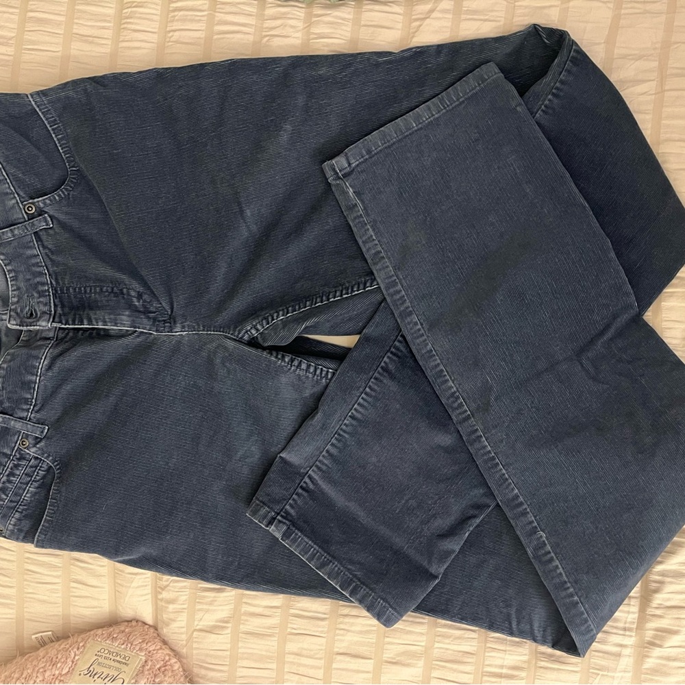 J. Jill Slim Leg Stretch Corduroy Pants - Dark Blue-gray